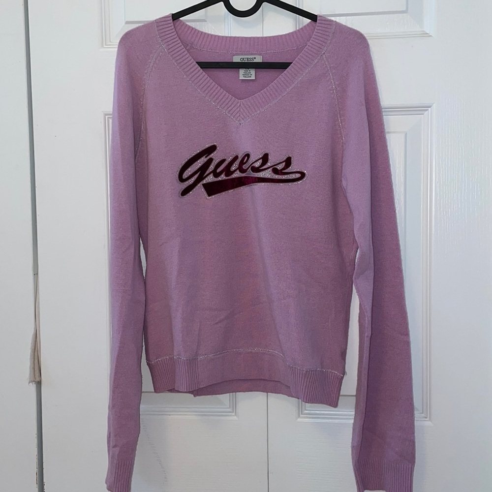 V NECK GUESS SWEATER